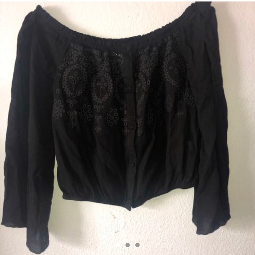 black off the shoulder top